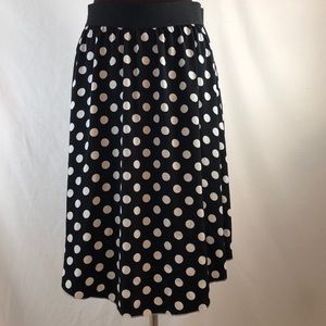 LuLaRoe Black Polka Dot Skirt